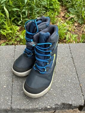 Merrell Navy and Bright Blue Kids Winter Boots